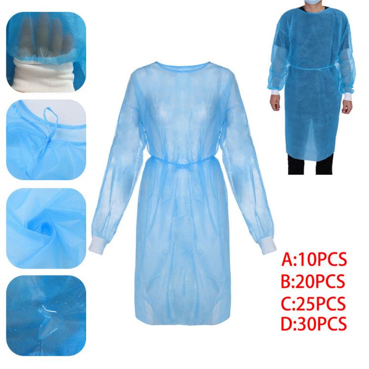 all in one place כלי עבודה 10pc 50pc Disposable Gown with Knit Cuff Protective Isolation Clothes  Anti-Spitting Anti-Stain Nursing Gown Adults Coverall A50