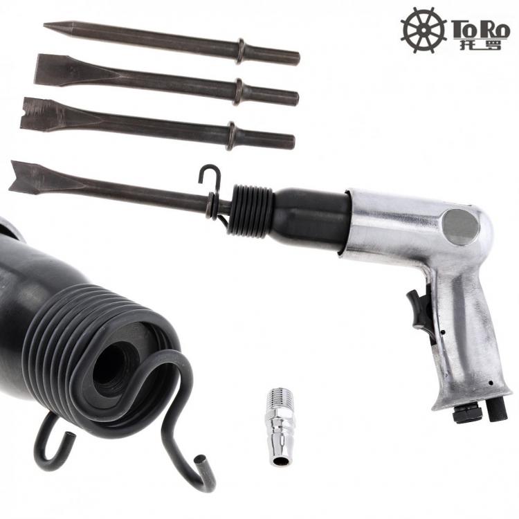 all in one place כלי עבודה TORO 9190 190mm Professional Handheld Pistol Gas Shovels Air Hammer Small Rust Remover Cutting Pneumatic Tools with 4 Chisels