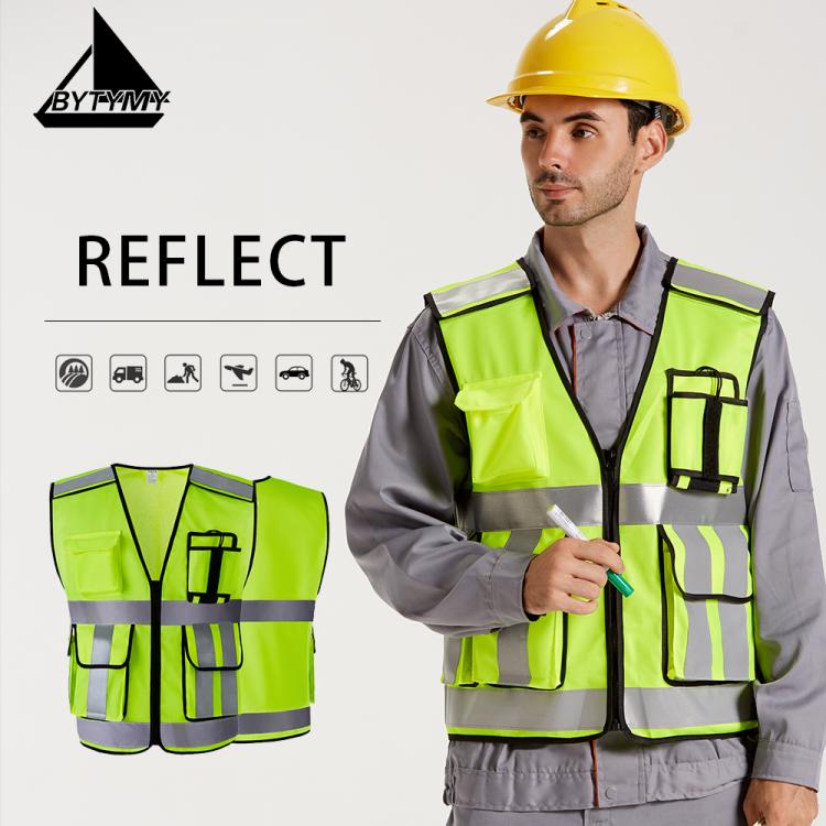 all in one place כלי עבודה Reflective Vest Safety Work Clothes High Visibility Fluorescent Reflect Clothing Warning Truck Circling Bicycle Vest