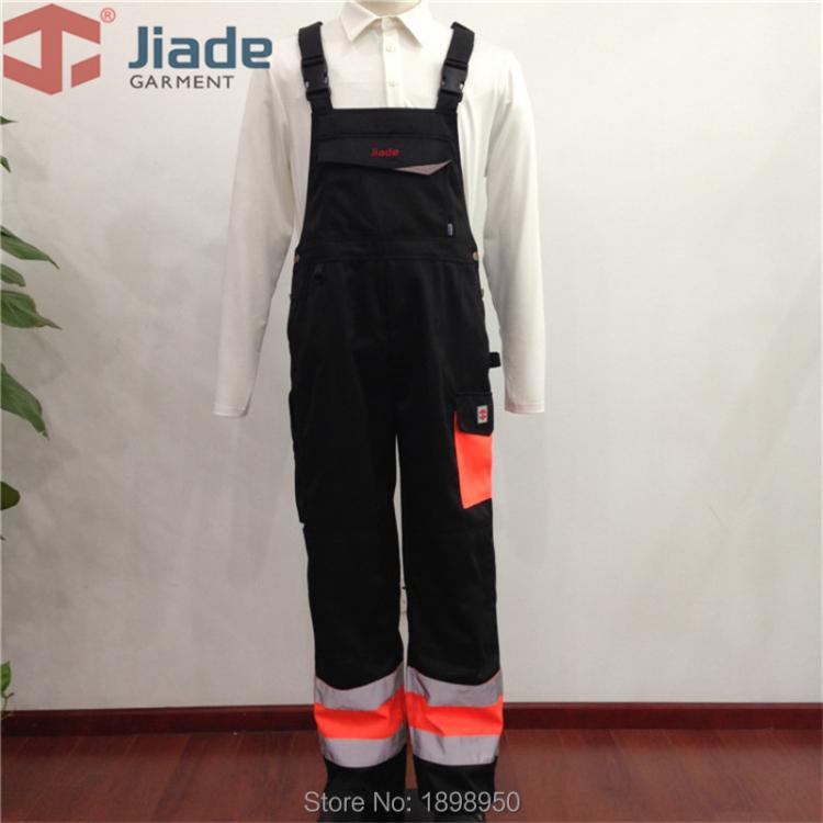 all in one place כלי עבודה Jiade Adult High Visibility  Bib Pant Men's Work Reflective Bib Pant 65% polyester + 35% cotton overalls