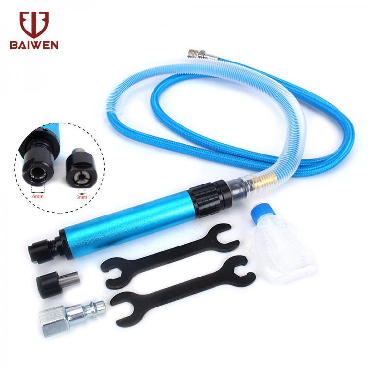 all in one place כלי עבודה 1/8" 1/4" Air Micro Die Grinder Mini Pencil Polishing Engraving Grinding Cutting Pneumatic Tool Two Chucks 3mm 6mm