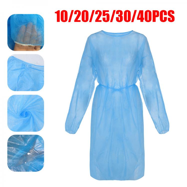 all in one place כלי עבודה 10-40PCS Disposable Coverall Gown Protective Suit Isolation Work Clothing Anti-Spitting Anti-Oil Stain Non-Woven Nurse Uniform