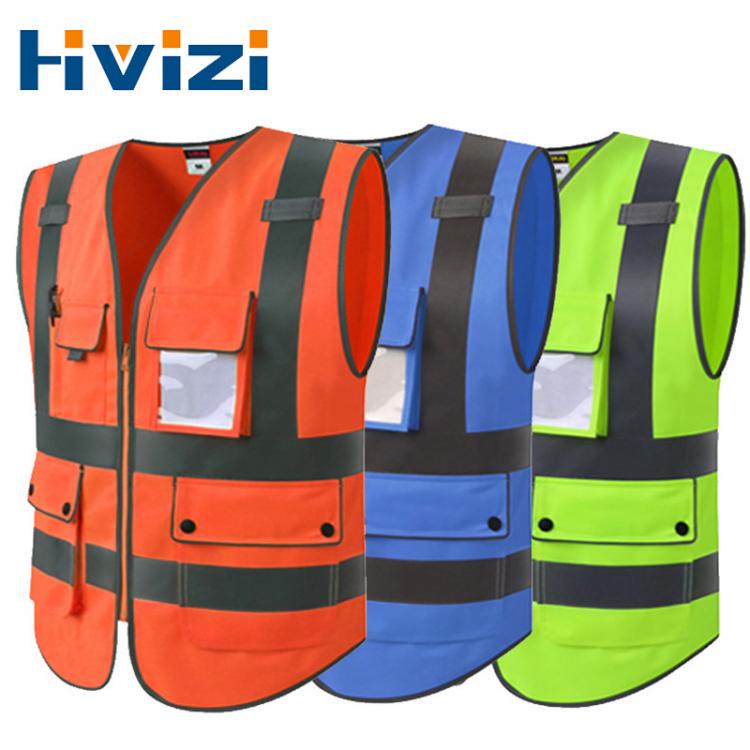 all in one place כלי עבודה High Visibility Reflective Safety Vest Safety Clothing Work Reflective Vest Multi Pockets Workwear Safety Waistcoat Men