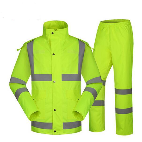 all in one place כלי עבודה SPARDWEAR waterproof high visibility reflective heated strips jacket and pant  rain suit rainwear raincoat  free shipping