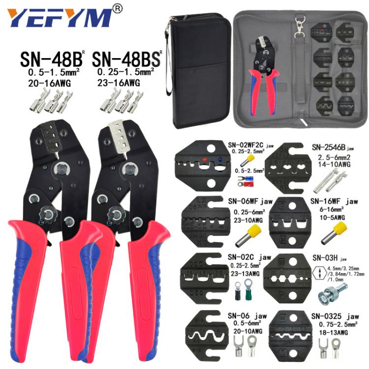 all in one place כלי עבודה Crimping Pliers Set SN-48BS(=SN-48B+SN-28B) Jaw Kit for 2.8 4.8 6.3 VH3.96/Tube/Insulation Terminals Electrical Clamp Min Tools