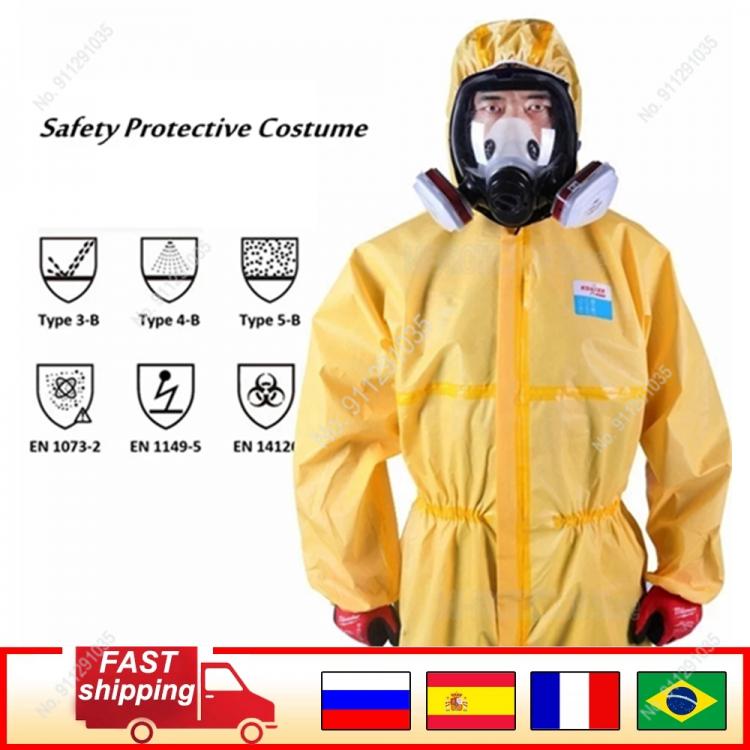 all in one place כלי עבודה Splash-proof work protective clothing chemical industry acid and alkali-resistant safety protective work clothing, with gas mask
