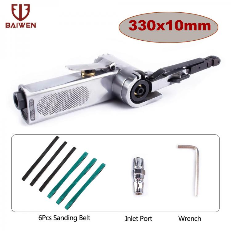 all in one place כלי עבודה 3/8" Mini Air Belt Sander Pneumatic Grinding Machine with 6pcs Belt Metal Surface Polishing For Plastic Aluminium Iron Steel
