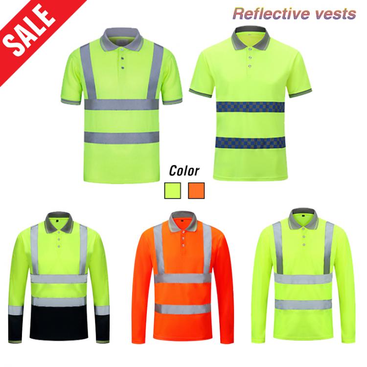 all in one place כלי עבודה Quick Dry Reflective Safety Vests High Visibility Workwear Traffic Road Clothing Outdoor Construction Protective Work Clothes