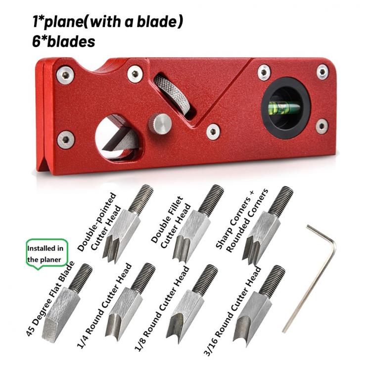 all in one place כלי עבודה Hand Plane Woodworking Chamfering Trimming Planer 45 Degree Bevel Edge Corner Planer Blades Kit Carpenter Wood Flattening Tools