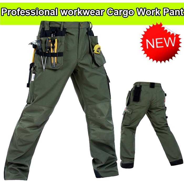 all in one place כלי עבודה Bauskydd Men's High quality Polycotton workwear wear-resistance multi-pockets mens cargo  work trousers work pant army green