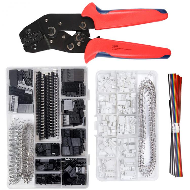 all in one place כלי עבודה SN-28B Crimping pliers tool set-1550pcs 2.54mm Dupont connectors and crimp pins，460pcs 2.54 mm JST-XH JST connector kit