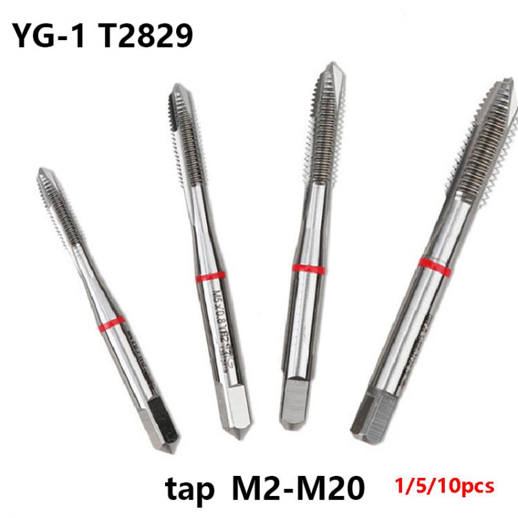 all in one place כלי עבודה Original YG1 T2829 Through Hole Taps M4 M5 M6 M8 M10 M12 M20 Upper Chip Removal High Hardness CNC Tip with Cobalt Wire Tapping