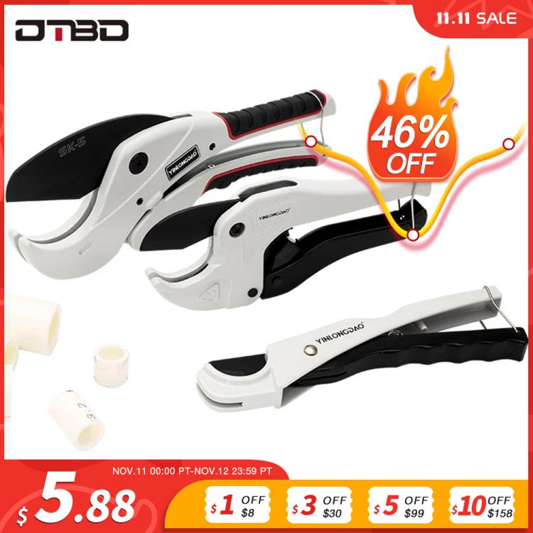 all in one place כלי עבודה DTBD PVC Pipe Cutter 36mm 42mm 64mm Aluminum Alloy Body Ratchet Scissors Tube Cutter PVC/PU/PP/PE Hose Cutting Hand Tools