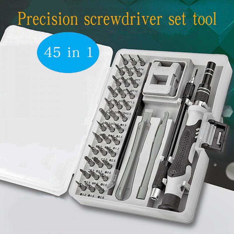 all in one place כלי עבודה Small Maintenance Kit, 45 in 1 Magnetic notebook screwdriver kit, precision screwdriver kit, screwdriver kit with housing