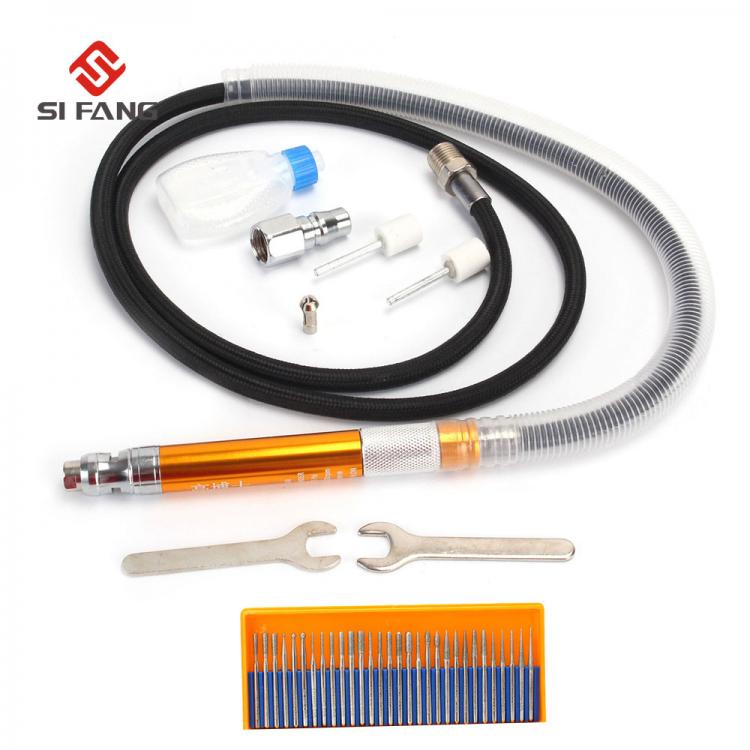 all in one place כלי עבודה 3mm&2.38mm Micro Pneumatic Air Pencil Die Grinder Kit Air Pressure Grinder Polish Engraving Dremel Tool High Quality