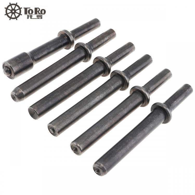 all in one place כלי עבודה 6pcs/set Hard 45# Steel Solid Air Rivet Gun Impact Head Pneumatic Tool Accessories for Drilling Rusting Removal