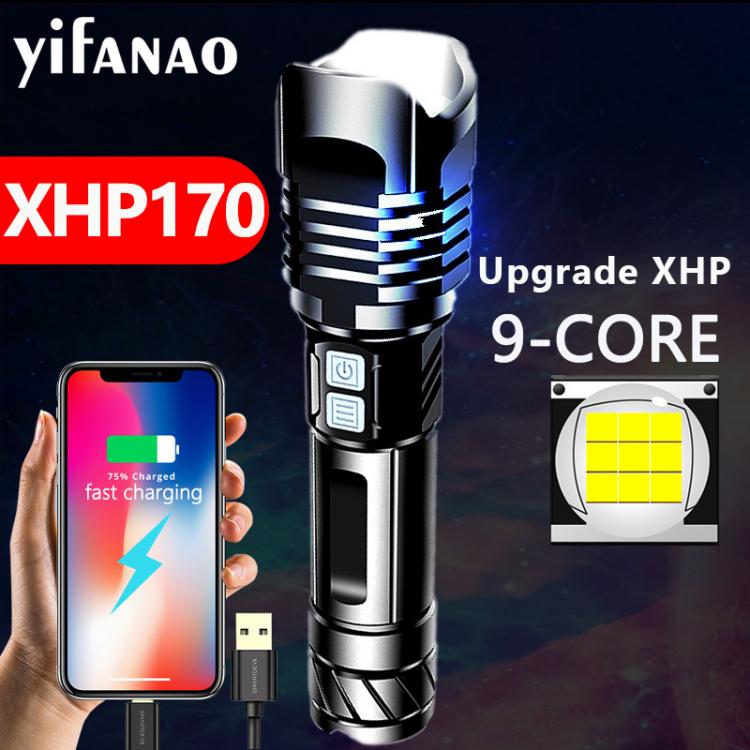 all in one place כלי עבודה XHP170 9Core Wick LED Flashlight 5000mAH XHP90 XHP50 Usb Rechargeable Tactical Flashlight Zoom Torch use 26650/18650 Battery