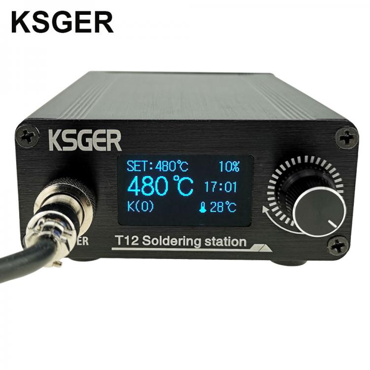 all in one place כלי עבודה KSGER STM32 V2.1S T12 Soldering Iron Station OLED Welding Tools Soldering T12 tips Aluminum Alloy Case 907 Handle No Power Plug