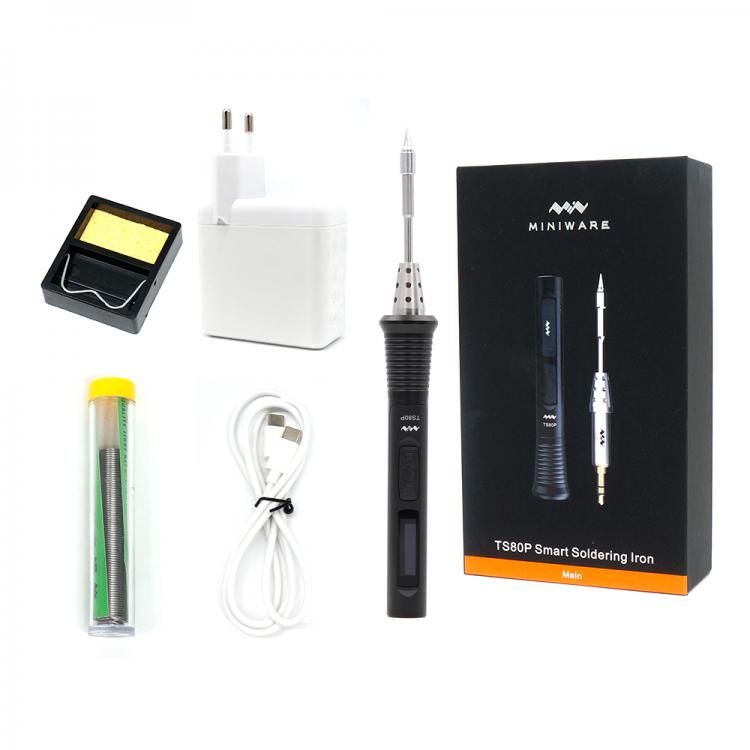 all in one place כלי עבודה TS80P Mini Electric Soldering Iron with Power supply Adjustable Temperature Portable Digital Solder Station OLED Display PD2.0