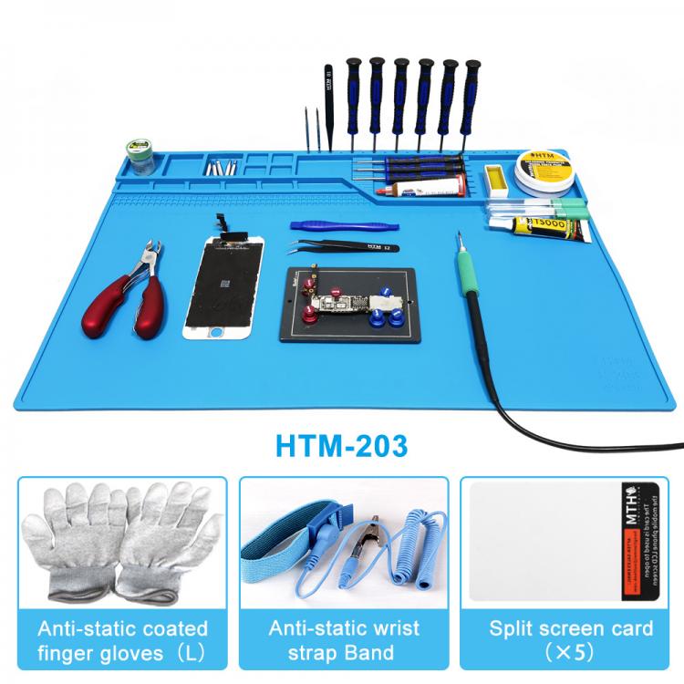 all in one place כלי עבודה ESD Welding Mat With Magnetic Heat Insulation Working Pad Silicone Soldering Mat  Soldering Work Station Pad For Phone Welding