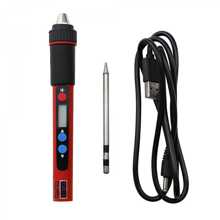all in one place כלי עבודה Portable USB Electric Soldering Iron 5V 10W LCD Digital Adjustable Temperature Welding Solder Rework Heat Pencil Repair Iron
