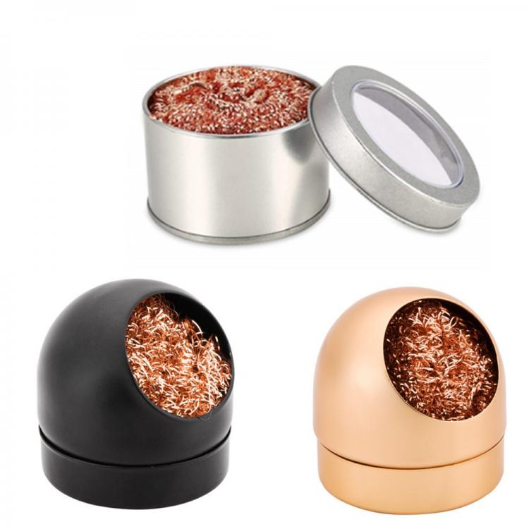 all in one place כלי עבודה Metal Wire With Stand Set Welding Desoldering Soldering Solder Iron Tip Dross Cleaner Cleaning Steel Ball Mesh Filter Tin Remove