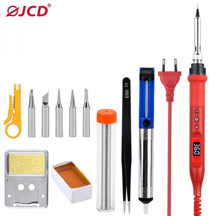 all in one place כלי עבודה JCD 908U Soldering Iron Kit LCD Lighting Multi-function Button Adjustable Temperature Soldering Station Welding Iron 80W 220V