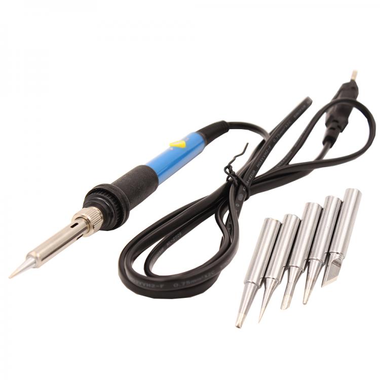 all in one place כלי עבודה 60W Adjustable Temperature Electric Soldering Iron Welding Station Tool Kit With 5pcs Solder Iron Tips Wire Stand Heater Sucker