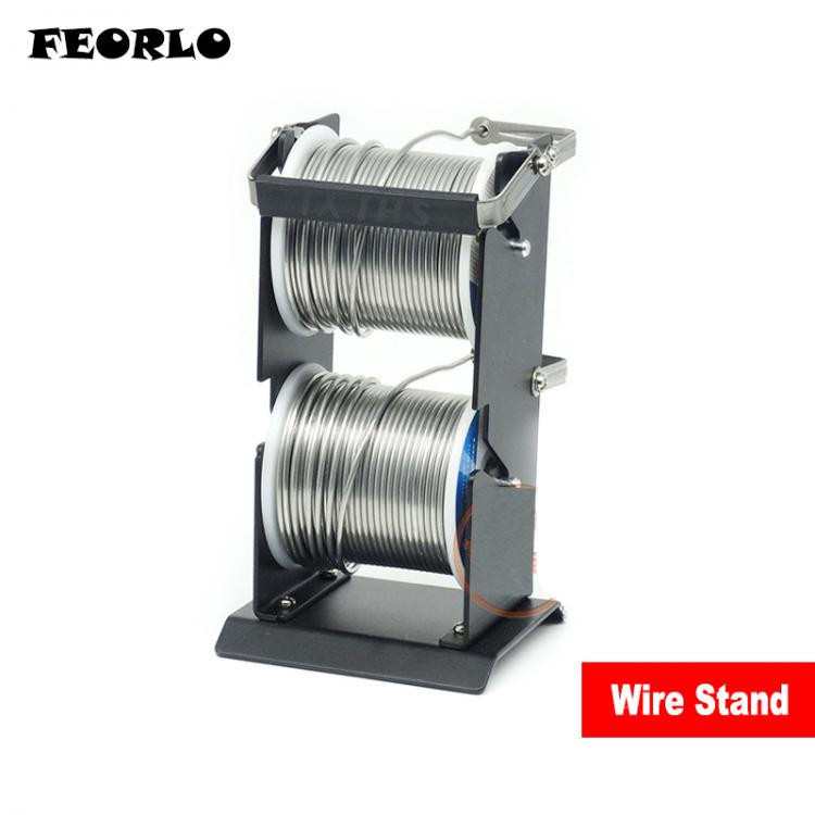 all in one place כלי עבודה FEORLO SY-227-2 Tin Solder Wire Rack Line Frame Line Seat All Metal Double Tin Wire Rack Welding Wire Bracket Hand Tool Sets