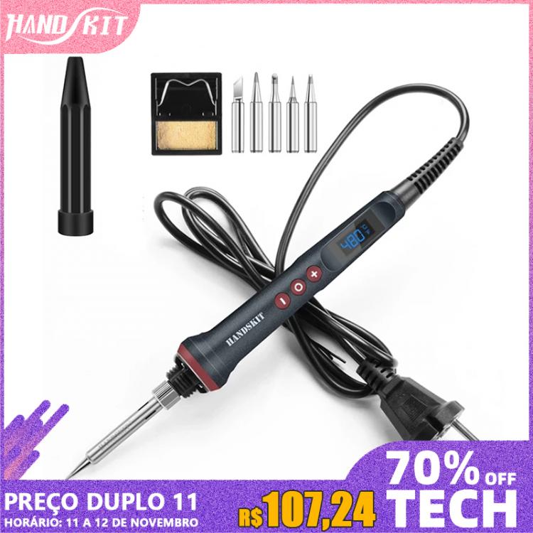 all in one place כלי עבודה Handskit 90W Digital Electrical Soldering Iron kit 110V 220V Soldering Iron 4 Wire Core and  5 Tips Welding Tools