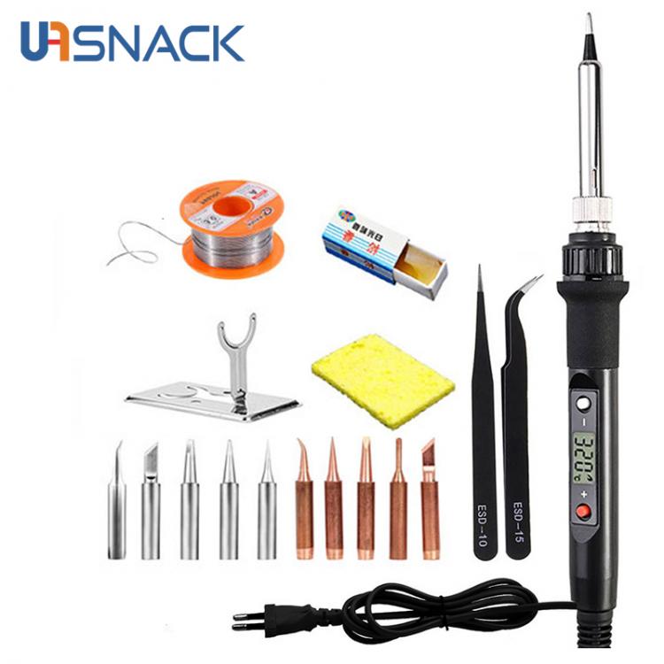all in one place כלי עבודה 220V 80W Electric Digital Soldering Iron Set Station Temperature Adjustable Welding Soldering Tip Tool Accessories Soldering Kit