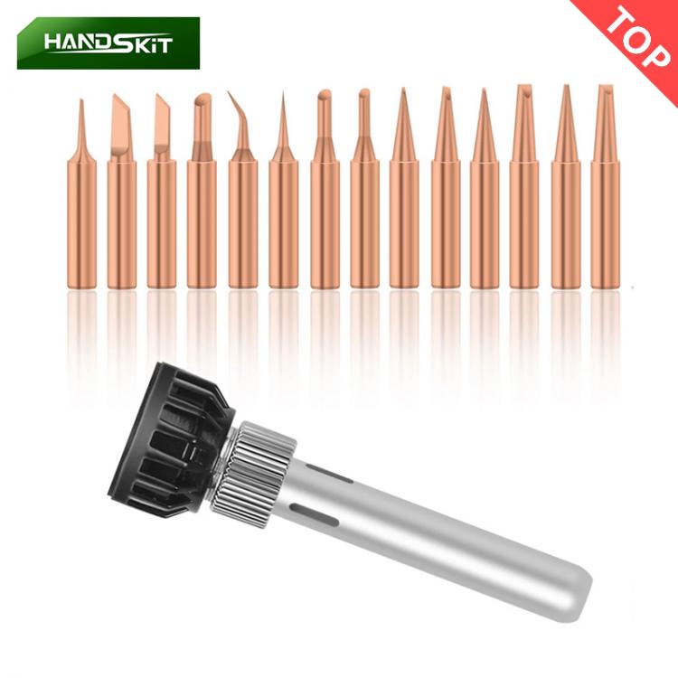 all in one place כלי עבודה 15 Pcs Soldering Iron Tips Pure Copper Solder Iron Tip 900M Tip for Soldering Rework Station for 936, 937, 938, 969, 858
