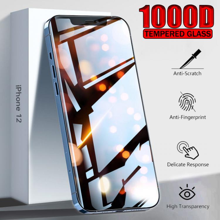 all in one place אביזרים 1000D Tempered Glass For iPhone 12 Pro Max Screen Protector For 11 Pro Max 8 7 6S 6 Plus X XS XR 12 Mini SE 2020 Ultra HD Glass