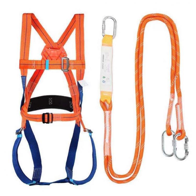 all in one place כלי עבודה High-Altitude Safety Belt Outdoor Fall Protection Rope Suit Construction Site Electrician Safety Belt Five-Point Wear-Resistant
