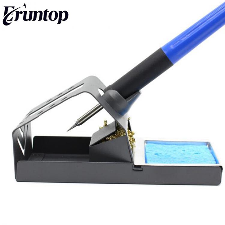 all in one place כלי עבודה 1PCS Eruntop T12  9501 Soldering Iron Kirsite Stand with Copper Wire Clean Ball  Anti Scalding Silicone Pad Cleaning Sponge