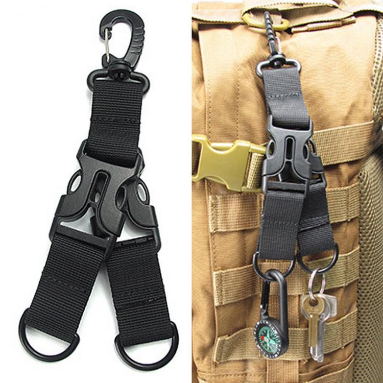 all in one place כלי עבודה 1PC Nylon  Webbing Backpack Clips Ribbon Camping Attach Belt Clip Kit Carabiner Strap Clasp D Hanging Safe Climbing Buckle
