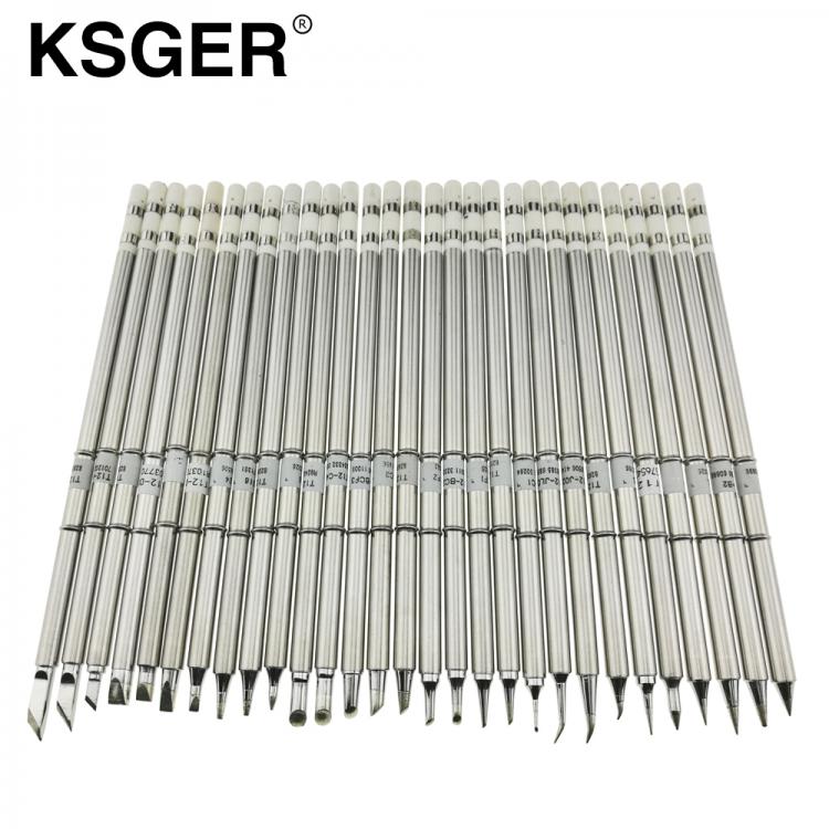 all in one place כלי עבודה KSGER T12 Electric Soldering Iron Tips T12-K B2 BC2 ILS JL02 D24 KF For Hakko fx951 DIY Soldering Station Kits