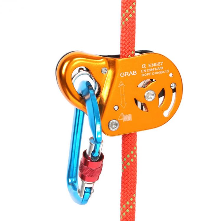 all in one place כלי עבודה Removable Self-locking Rope Grab, 100KG Fall Protection, Fits 10-13mm Rope, Outdoor Climbing Mountaineering Gear Rope Grab