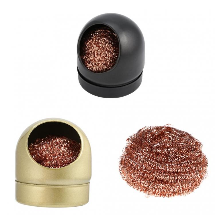 all in one place כלי עבודה Metal Wire With Stand Set Welding Desoldering Soldering Solder Iron Tip Dross Cleaner Cleaning Steel Ball Mesh Filter Tin Remove