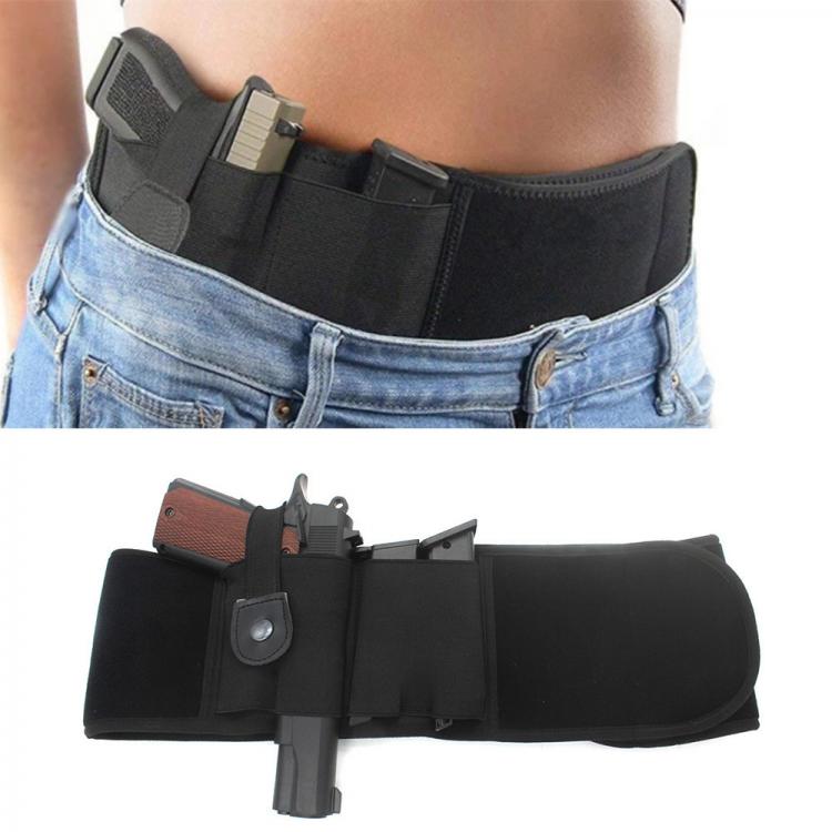 all in one place כלי עבודה Tactical Pistol Holster Hidden Holster Wide Belt Military Portable Outdoor Hunting Shooting Defense Holster Mobile Phone Holster