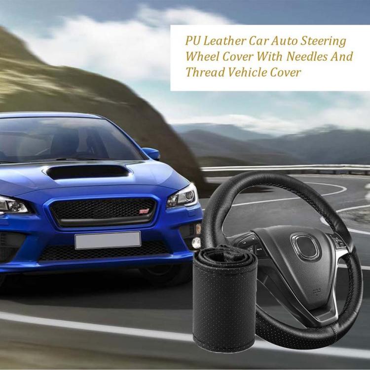 all in one place כלי עבודה Car Steering Wheel Braid Cover Soft Texture Car Covers With Needles And Thread Artificial Leather Car Styling Covers