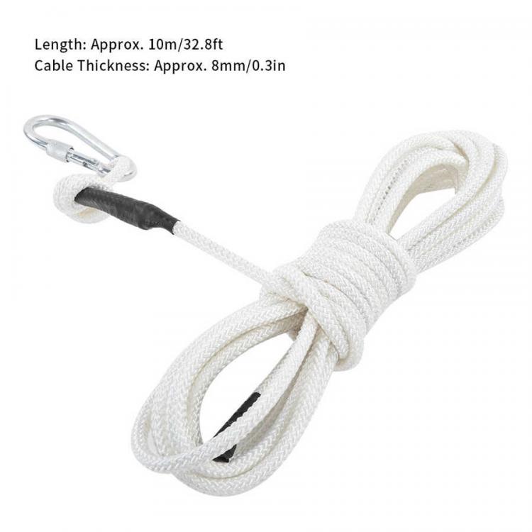 all in one place כלי עבודה NEW 32.8ft 0.3in Survival Safety Auxiliary Rope Lanyard 6-Strand Cord for Mountaineering Rock Climbing Fire Escape