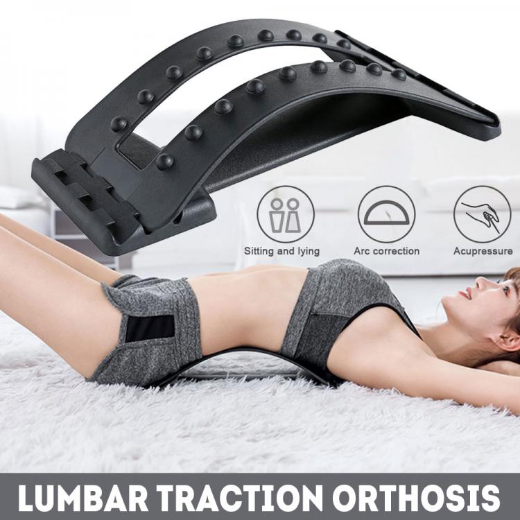 all in one place כלי עבודה Waist strain lumbar support massage spine cushion tractor Back Care 18 Massage Points ABS Black Neck Massager fitness device