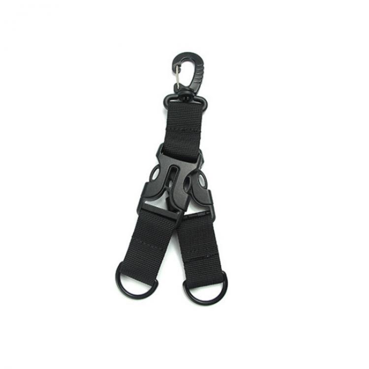 all in one place כלי עבודה Outdoor Multifunctional Webbing Backpack Carabiner D-shaped Hanging Ring Keychain Tactical Double Detachable Quick Hanging Nylon
