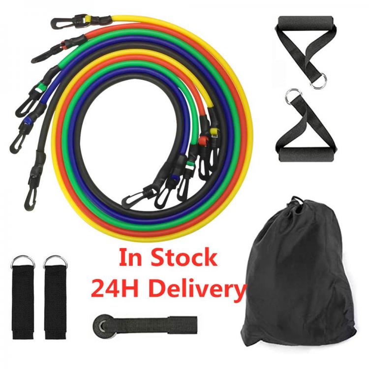 all in one place כלי עבודה 11pcs/set Pull Rope Fitness Exercises Resistance Bands Latex Tubes Pedal Excerciser Body Training Workout Yoga Elastic Pull Rope