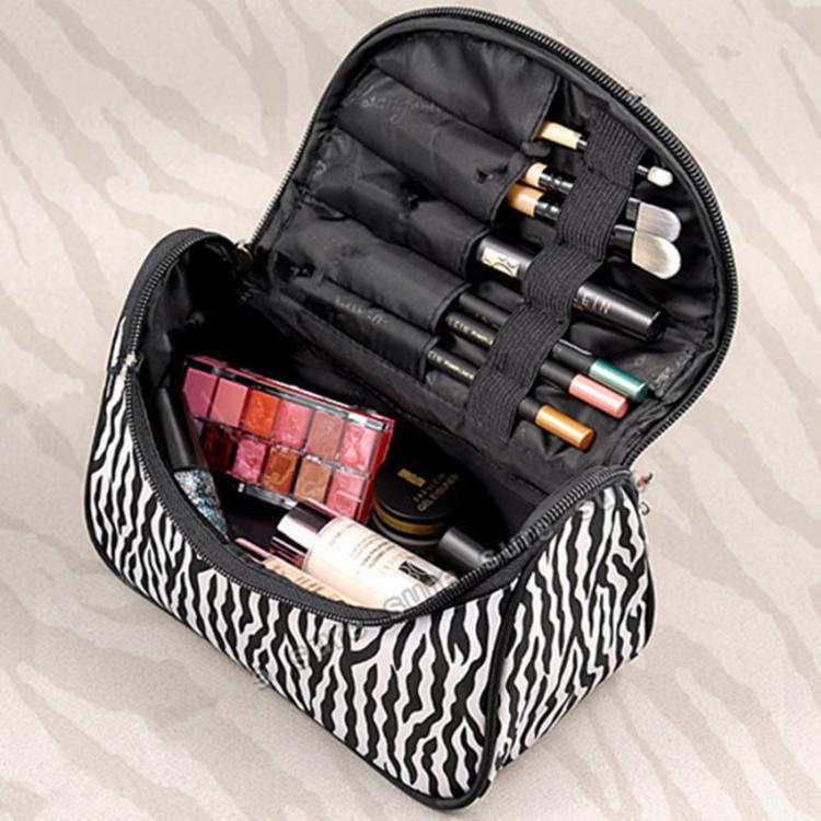 all in one place כלי עבודה New Nylon Zipper women makeup organizer bag women cosetic bags outdoor travel wash pouch Zebra stripes Toiletry Handbags