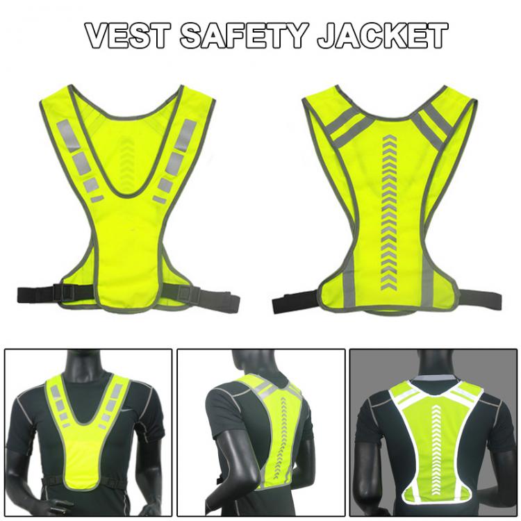 all in one place כלי עבודה Reflective Vest Safe Jacket for Running Jogging Cycling Motorcycle Night H7JP