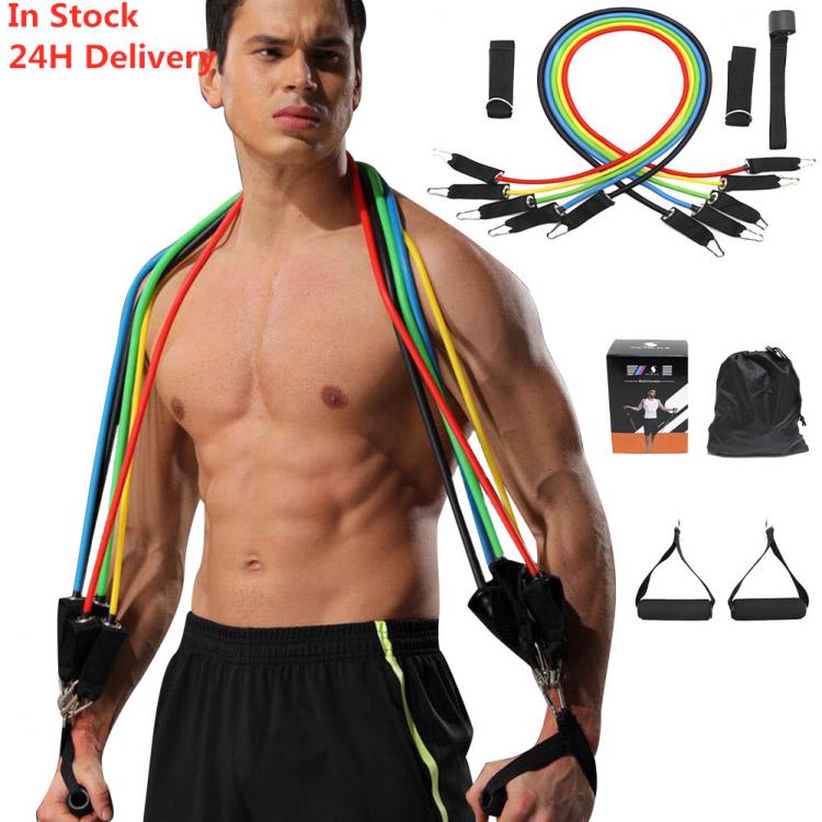 all in one place כלי עבודה 11pcs/set Pull Rope Fitness Exercises Resistance Bands Latex Tubes Pedal Excerciser Body Training Workout Yoga Elastic Pull Rope