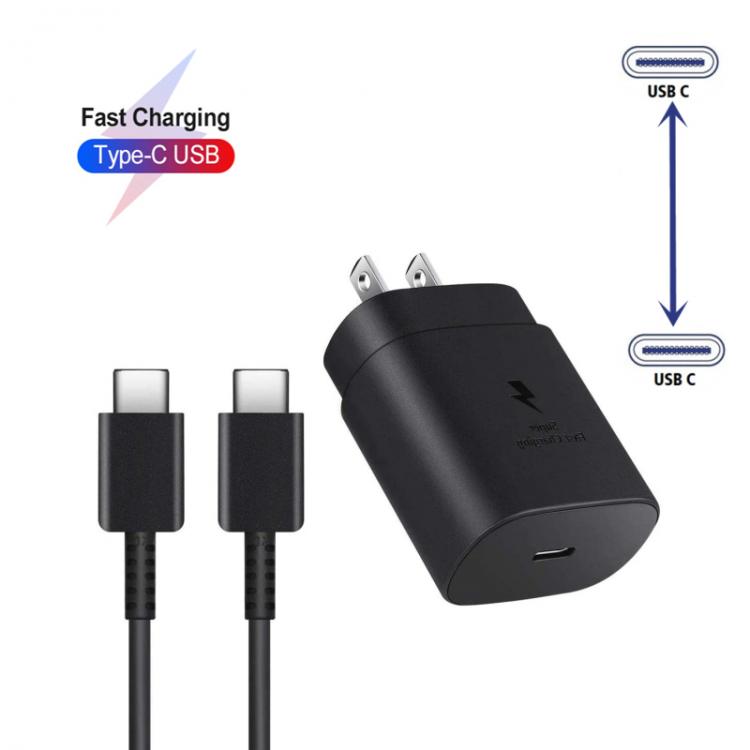 all in one place אביזרים For Samsung Fold 3 Fold 2 S21 Ultra Note 20 10 A70 Super Fast Charger 25W EU Power Adapter  Galaxy Note20 S20 A90 A80TypeC Cable