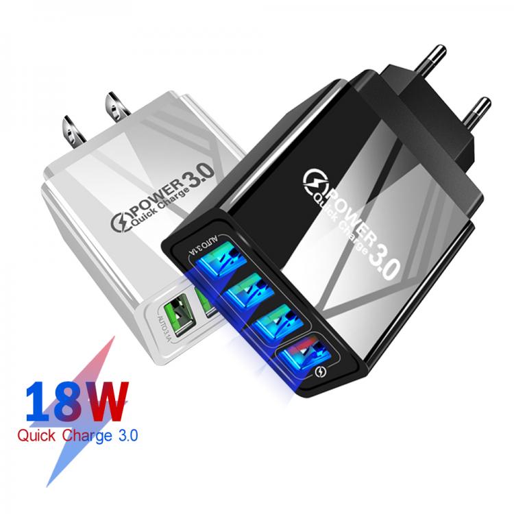 all in one place אביזרים Quick Charge 4.0 USB Charger Universal 4 Port Fast Charging EU US Plug Power Adapter For iPhone 12 11 Samsung S10 Tablet Charger
